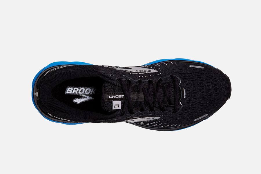 Brooks Running Shoes - Ghost 13 Road Mens - Black/Grey/Blue - WHO-093526